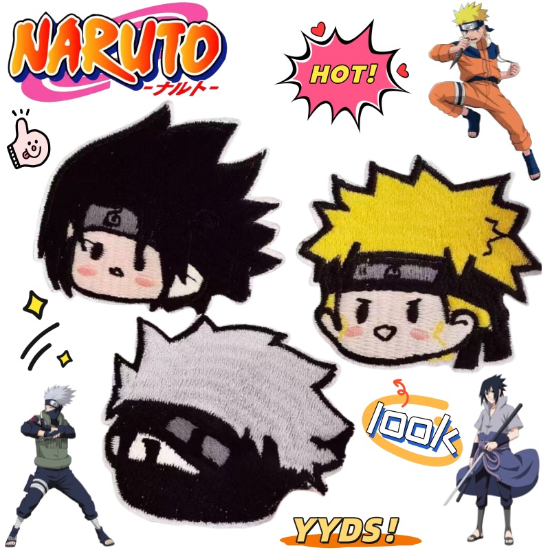 Anime Cosplay Ninja - رقعة قماش مطرزة بتصميم كرتوني إبداعي