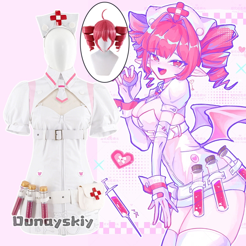 Anime Cosplay Nurse - أزياء بورو التأثيرية أزياء المعبود الافتراضي