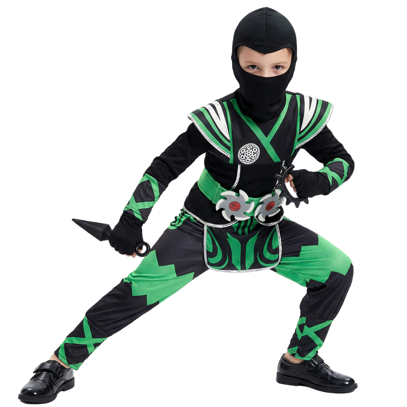 Anime Cosplay Ninja - مجموعة أزياء النينجا اليابانية للأطفال، زي