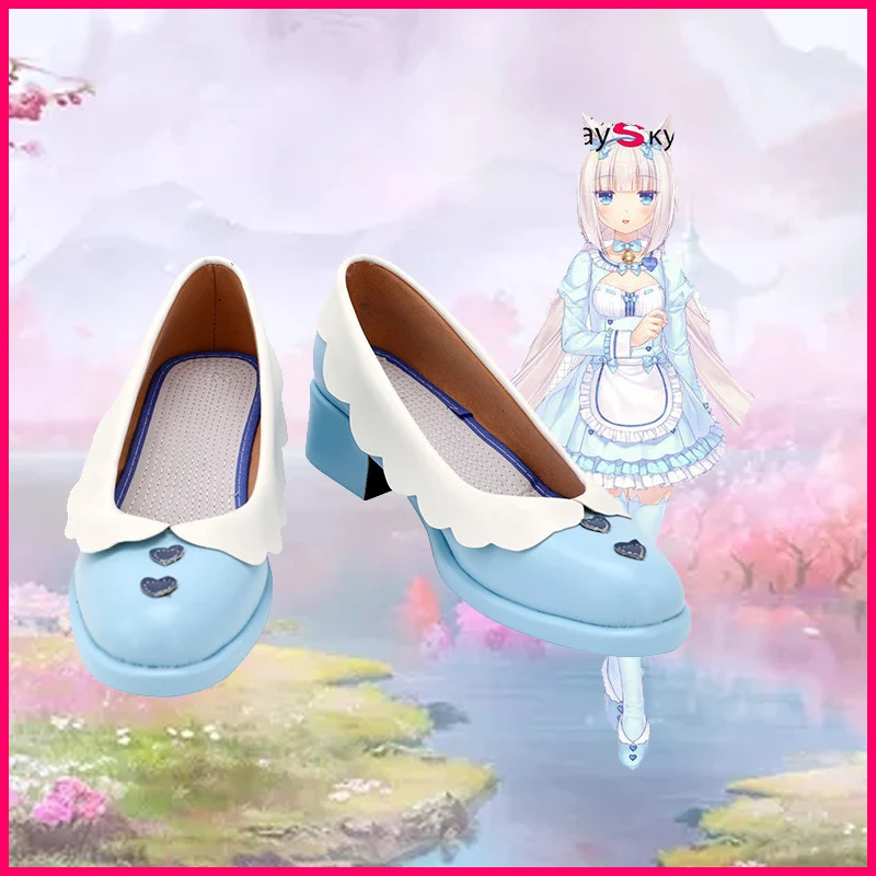 Anime Cosplay Youtube Shorts - NEKOPARA الشوكولاتة الفانيليا خادمة تأثيري أحذية
