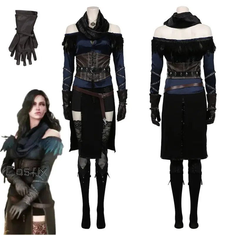 Anime Cosplay Youtube Shorts - Yennefer أزياء فانتازيا التأثيرية للنساء والفتيات