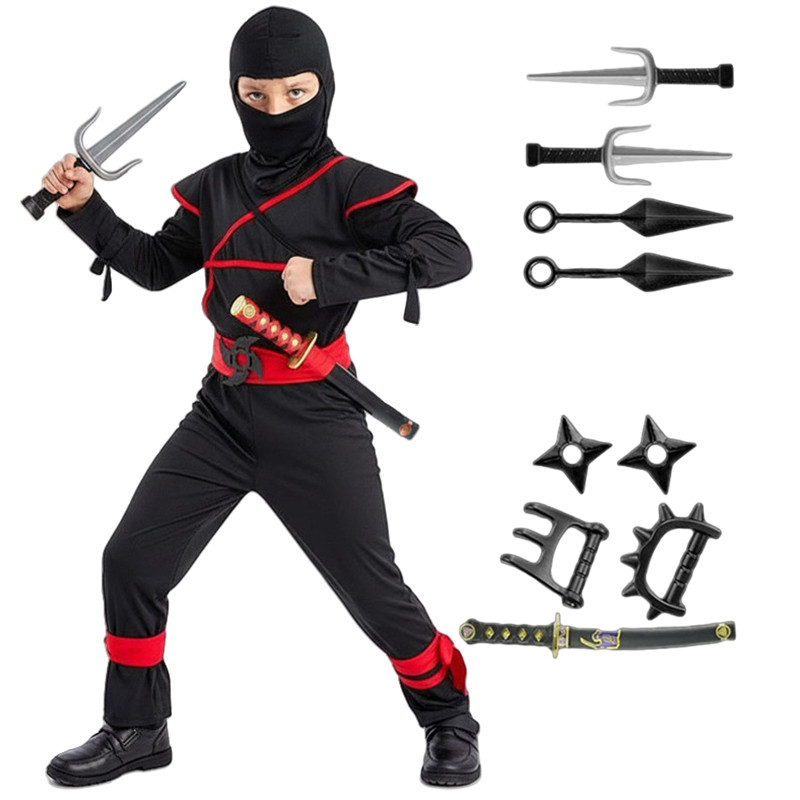 Anime Cosplay Ninja - زي الساموراي الياباني للأطفال نينجا كوسبلاي