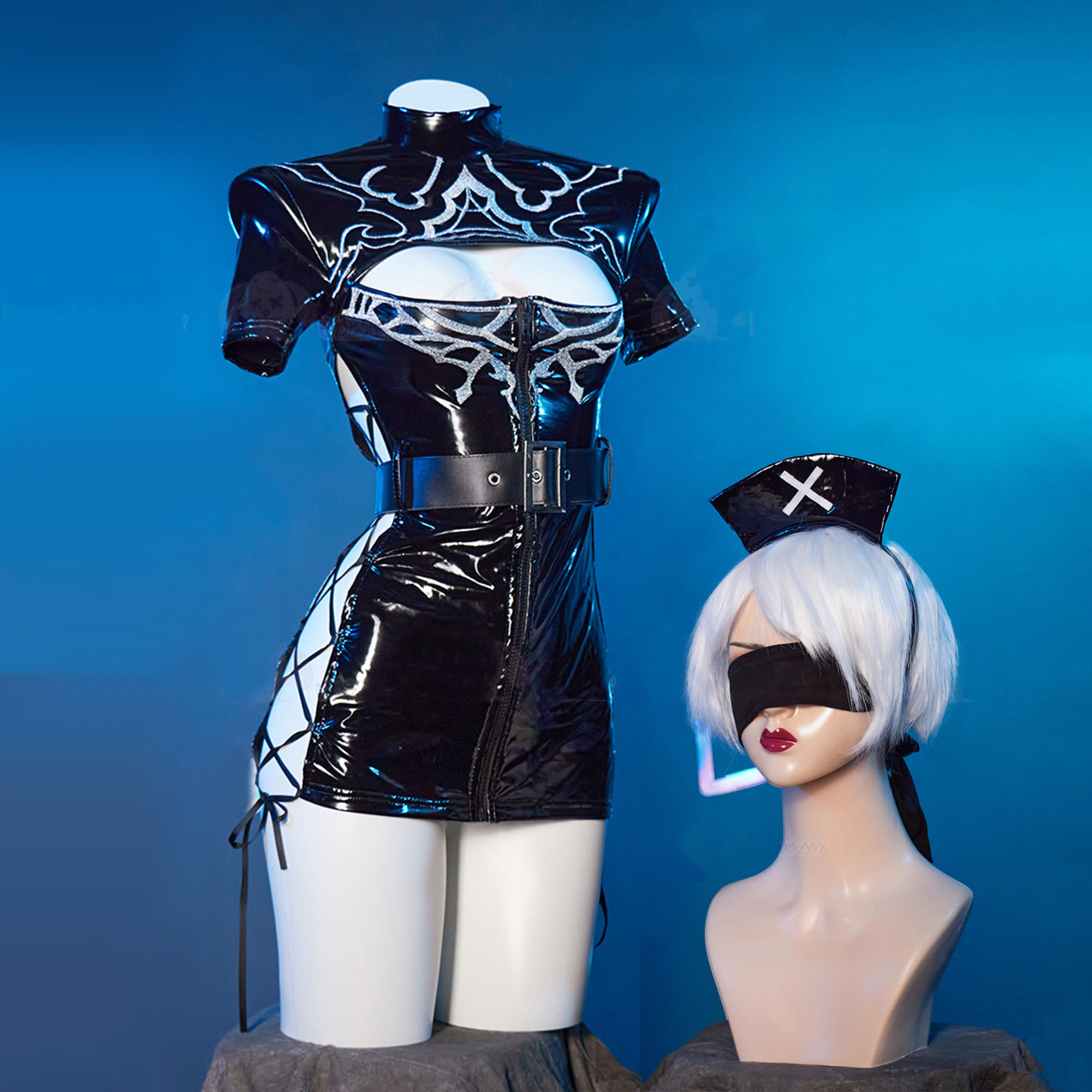 NieR: Automata 2B تأثيري حلي ا - مراجعة Anime Cosplay Nurse وسعره