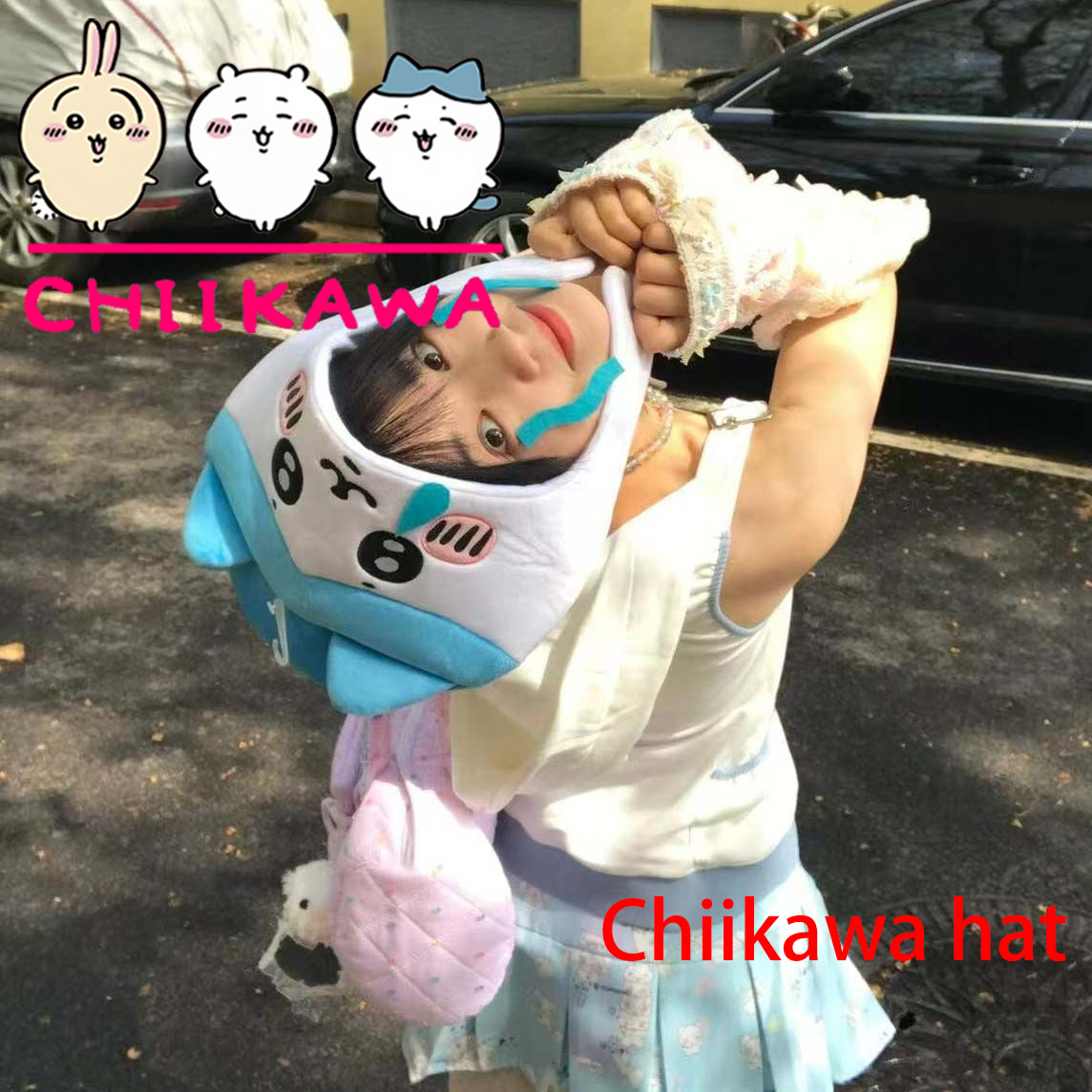 Chiikawa Hachiware Usagi قبعة  - مراجعة Anime Cosplay Girl Photo وسعره