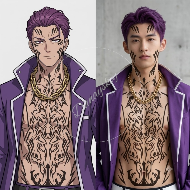 ماتياس ريكاردو ورق تاتو مؤقت ل - مراجعة Anime Cosplay Face وسعره