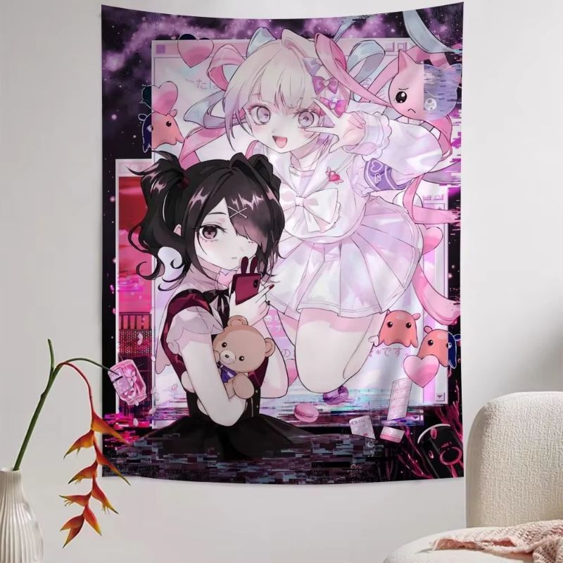 VIKAMA نسيج جداري بتصميم فتاة  - مراجعة Anime Cosplay Girl Photo وسعره