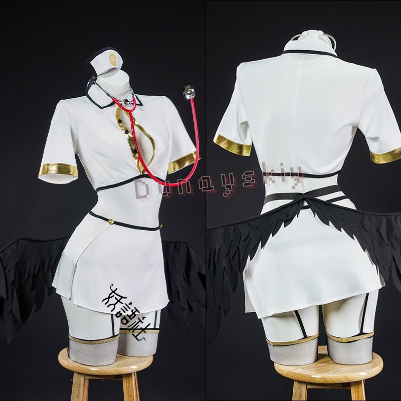 فستان تنكري نسائي قصير بتصميم  - مراجعة Anime Cosplay Nurse وسعره