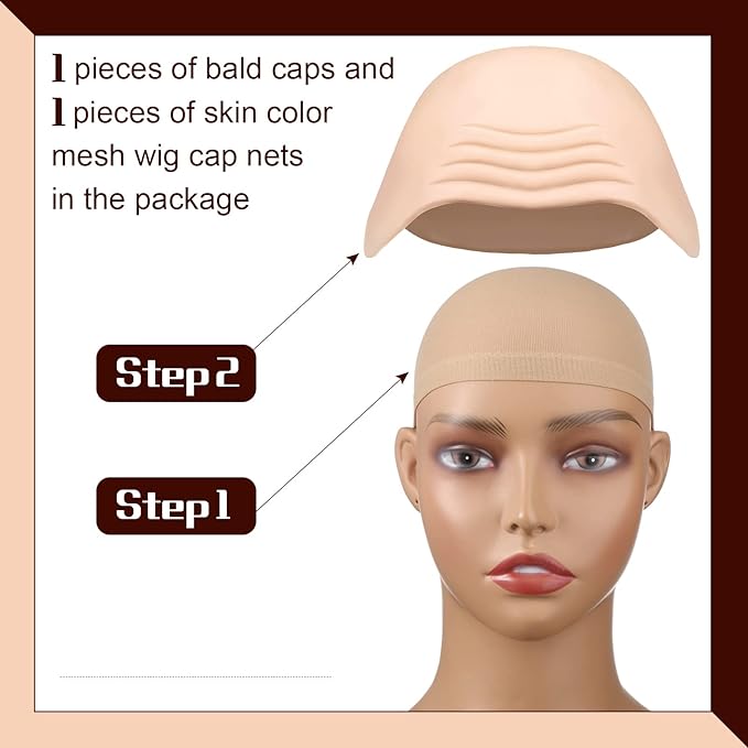 قطعتان من قبعات اللاتكس للشعر  - مراجعة Anime Cosplay Makeup وسعره