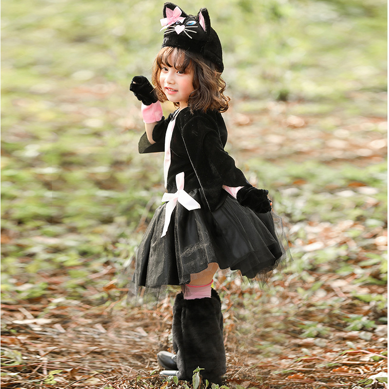 جديد هالوين القطة السوداء تأثي - مراجعة Anime Cosplay Girl Photo وسعره
