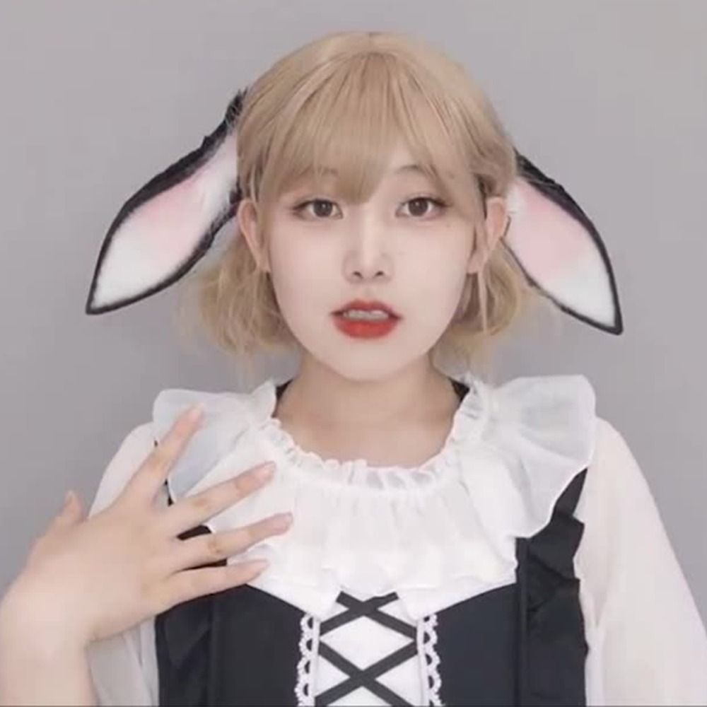 عصابة رأس أنيمي بأذني أرنب متد - مراجعة Anime Cosplay Girl Photo وسعره