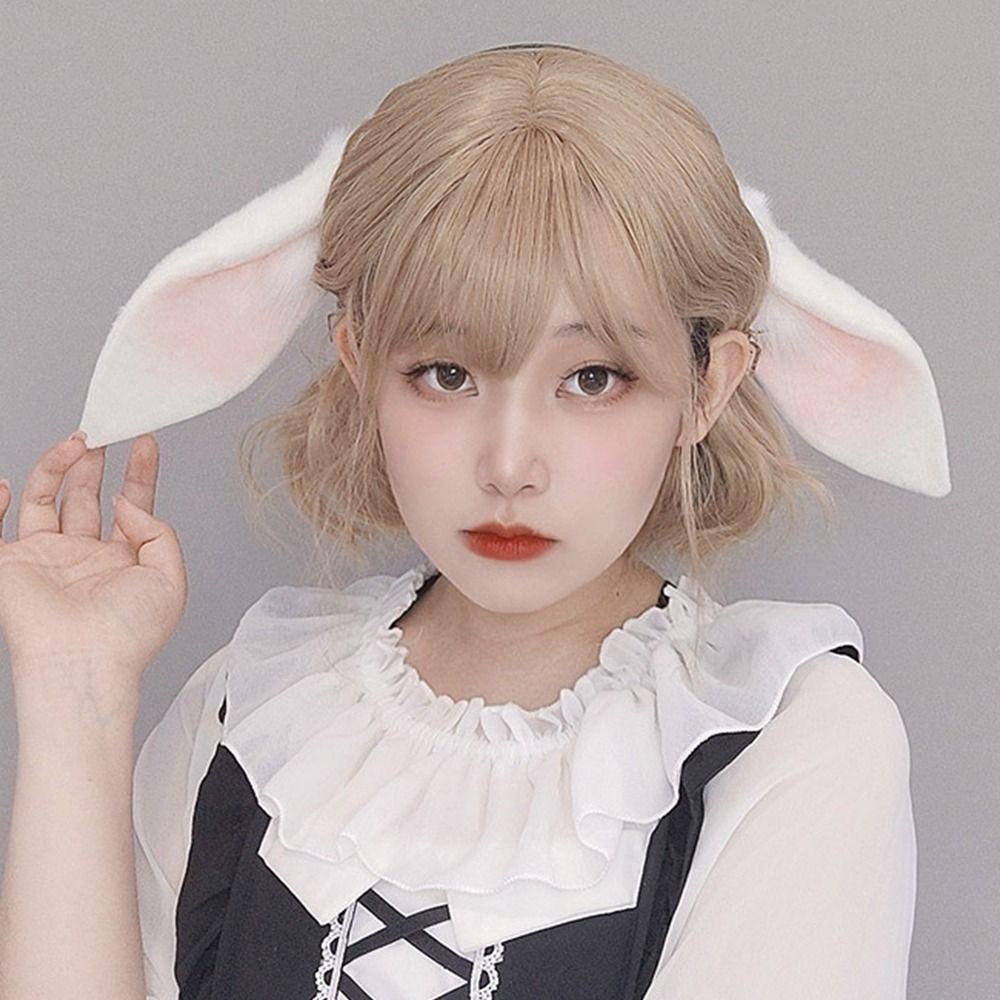 عصابة رأس أنيمي بأذني أرنب متد - مراجعة Anime Cosplay Girl Photo وسعره