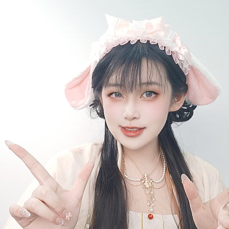 لوليتا أرنب سماعة أذن امرأة فت - مراجعة Anime Cosplay Girl Photo وسعره