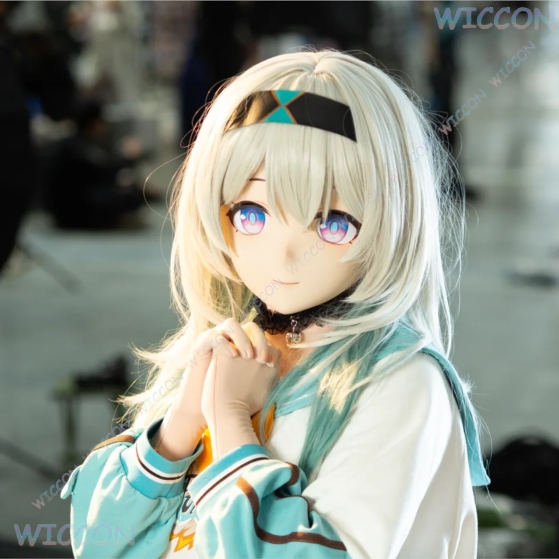 Kigurumi أنثى قناع الوجه أنيمي - مراجعة Anime Cosplay Face وسعره