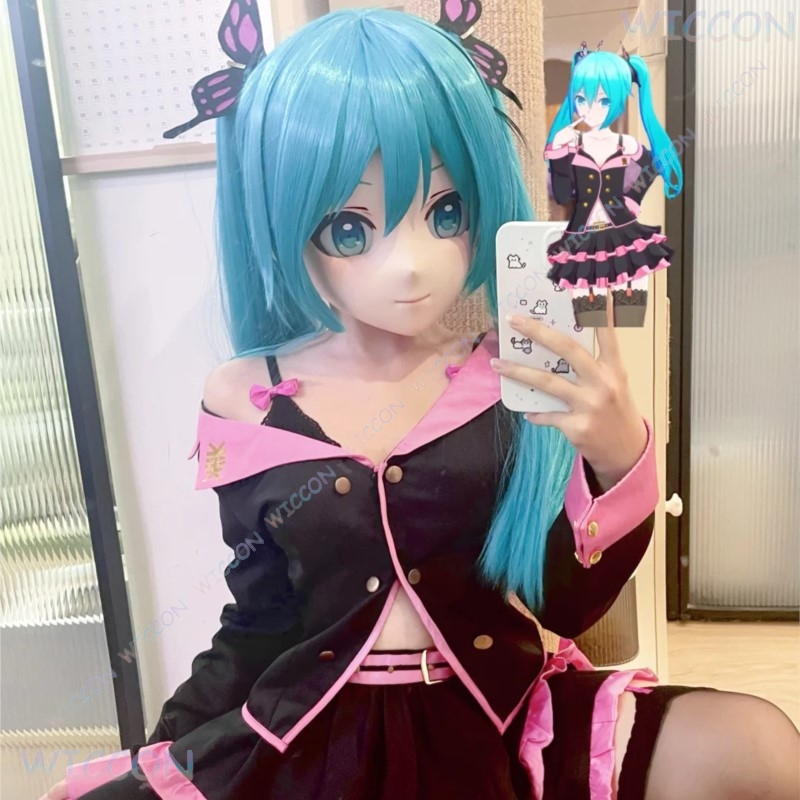 Kigurumi أنثى قناع الوجه أنيمي - مراجعة Anime Cosplay Face وسعره