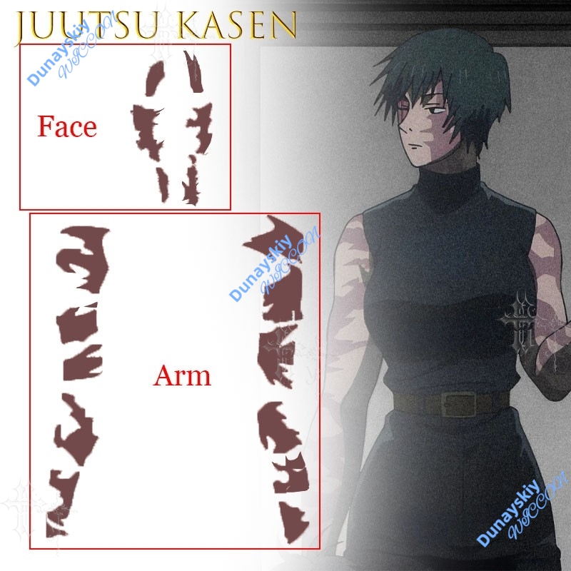 ملصقات وشم مؤقتة لشخصية زينين  - مراجعة Anime Cosplay Face وسعره